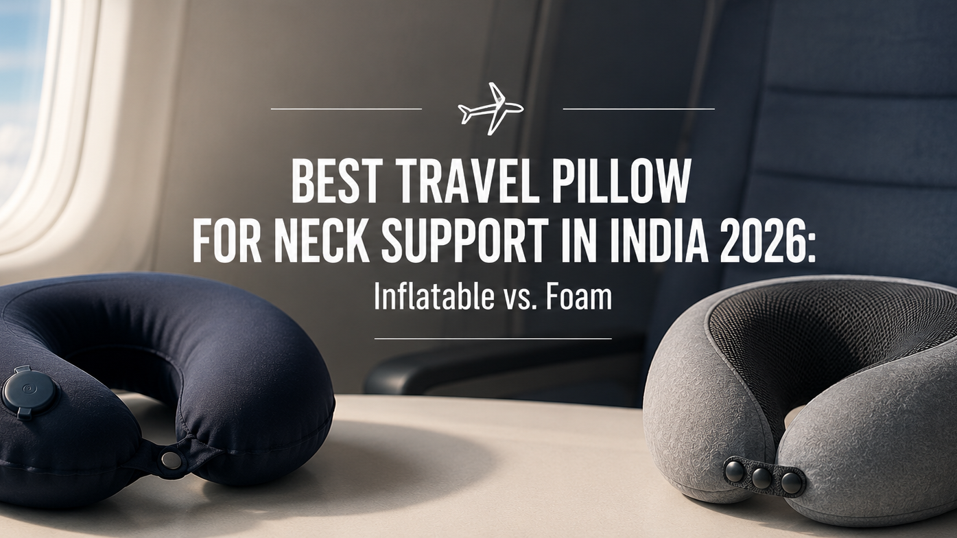 Best Travel Pillow for Neck Support in India 2026: Inflatable vs. Foam
