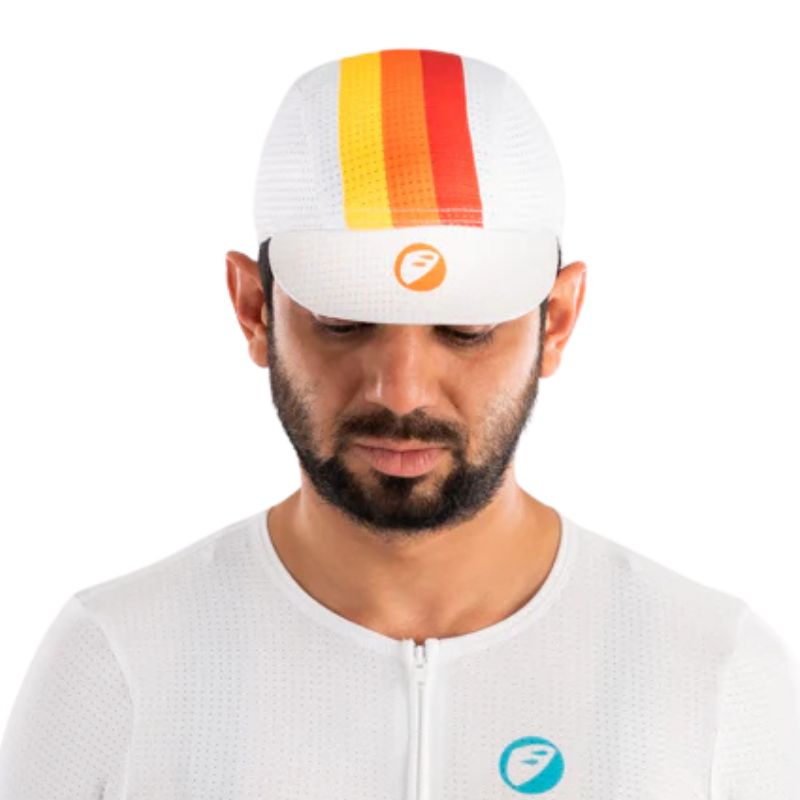 Aunisex Apace cycling hustle cap in silver, lightweight headwear with a curved brim and adjustable strap for outdoor riding.