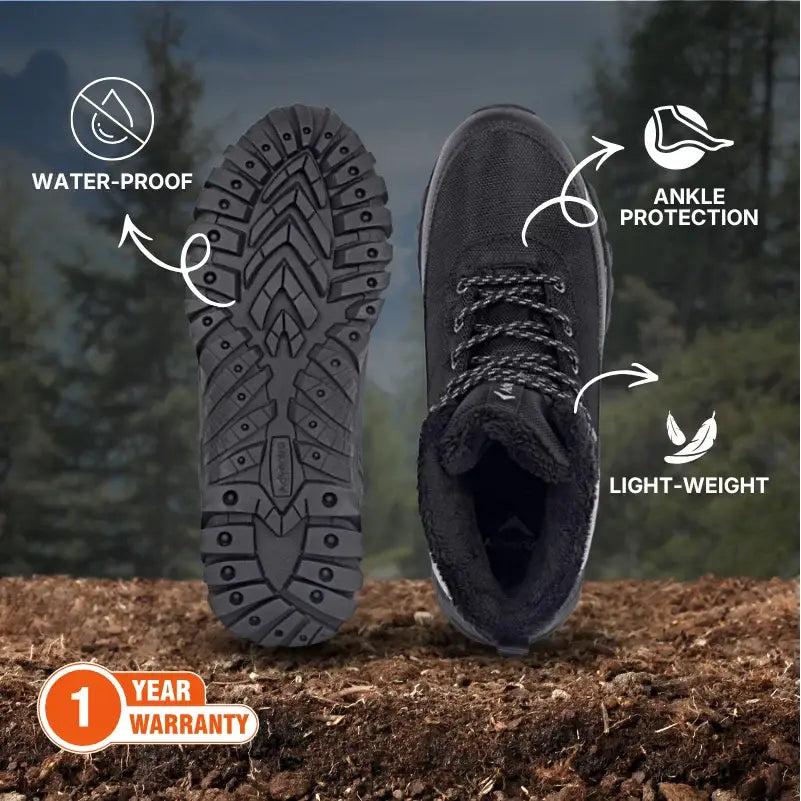 Adventra Men’s Warm and Waterproof Hiking Boots - Shoes