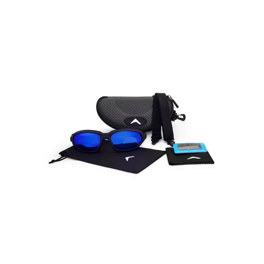 Adventra Polarised Unisex Sunglasses Cat3 |UV Protection | Wraparound Coverage - Blue