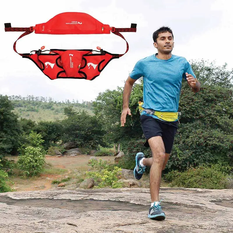 Adventure Worx Hydra Light Run Waist Pouch-Running Hydration Belt - Waist Packs
