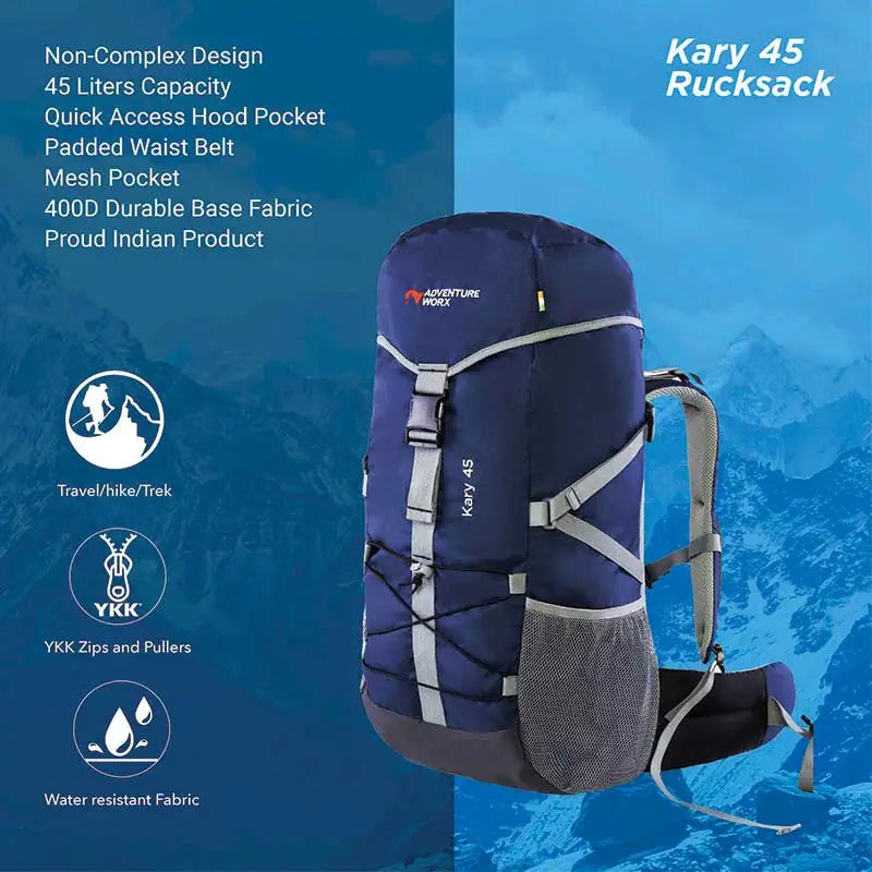 Adventure Worx Kary 45 Litre Rucksack - Rucksacks and Backpacks