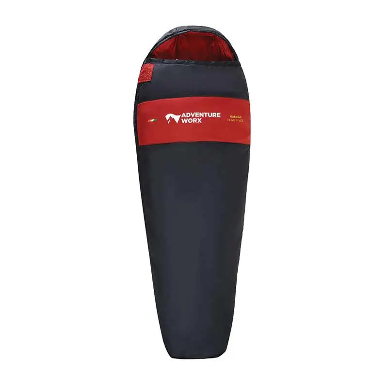 Adventure Worx Sleeping Bag (5 Degree Celsius) Low Altitude - Black-Red / One person - Sleeping Bags