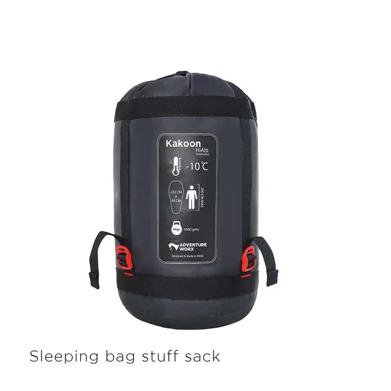 Adventure Worx Sleeping Bag (5 Degree Celsius) Low Altitude - Black-Red / One person - Sleeping Bags