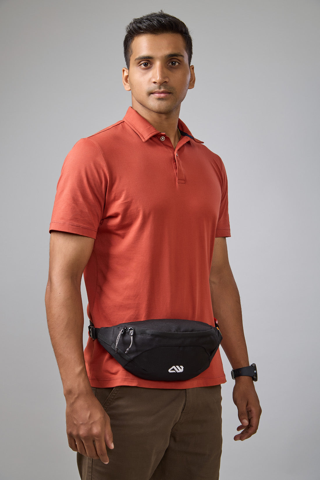 Adventure Worx Travel & Hiking Chail Cross Body Waist Pack (Pack of2) - Black - Waist Packs