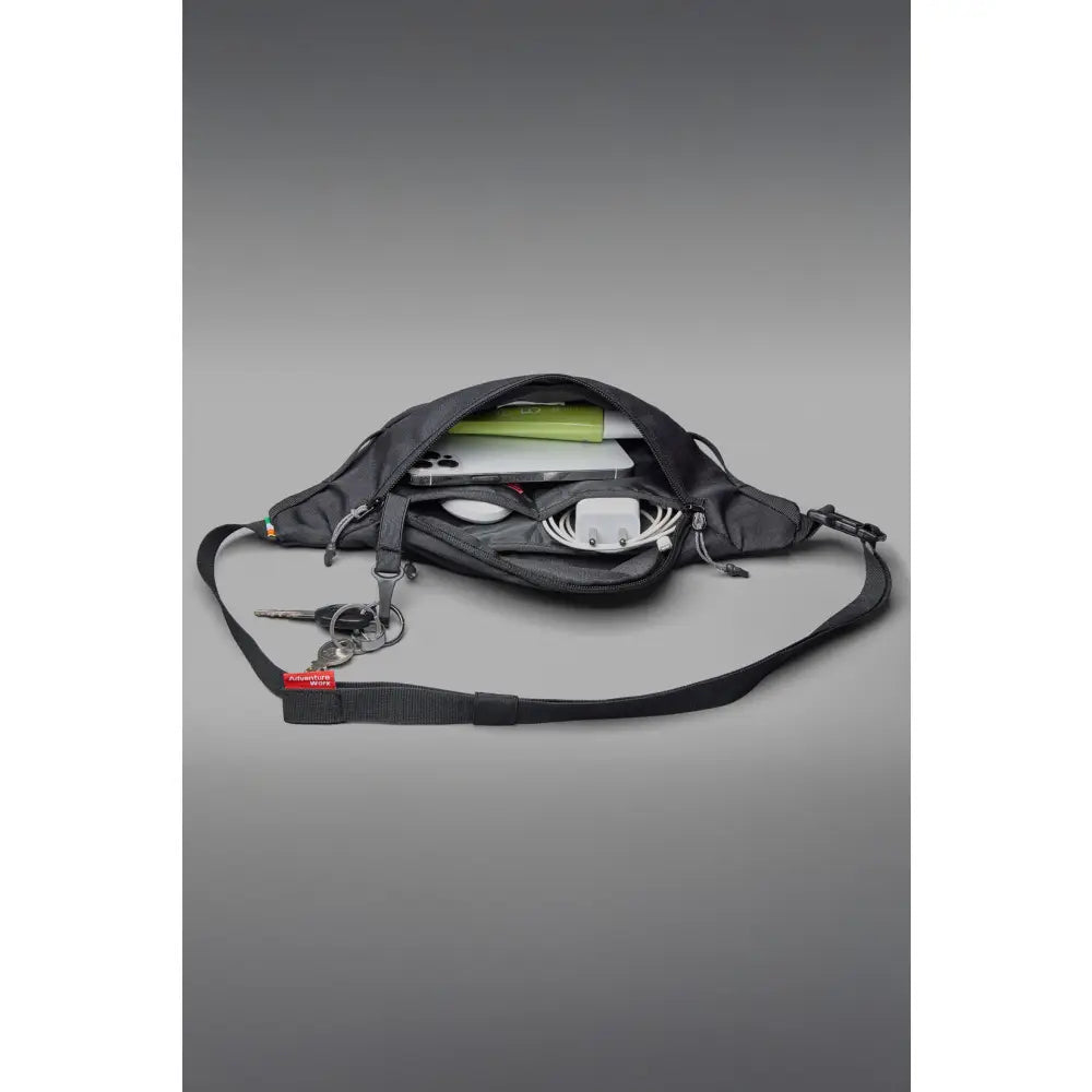 Adventure Worx Travel & Hiking Chail Cross Body Waist Pack (Pack of2) - Black - Waist Packs