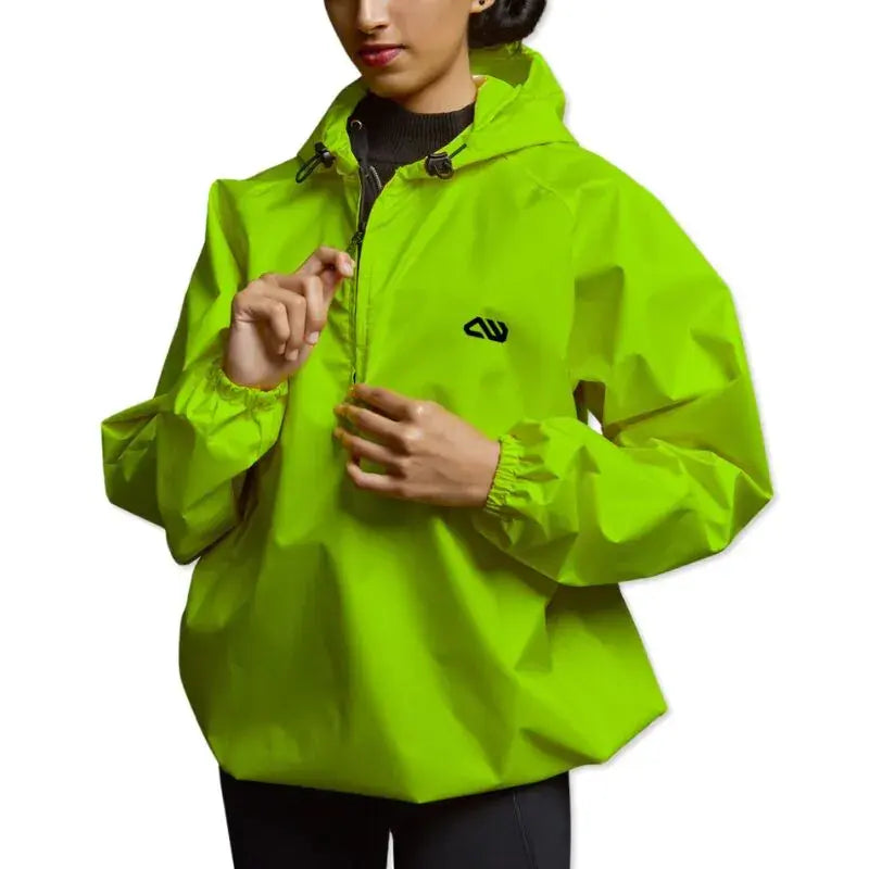 Adventure Worx Women’s Anorak Waterproof Rain Jacket - Green / M & L - Rainwear
