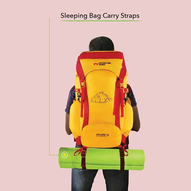 Adventure Worx Xplore 35 Litre Rucksack - Yellow / 35 Litres - Rucksacks and Backpacks