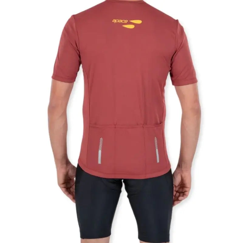 Apace Women's Cruise Cycling T-shirt in light pink, made of breathable fabric with a fitted design and short sleeves.