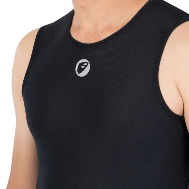 Apace women's cycling base layer mesh cooling top in black, designed for breathability and comfort during biking activities.