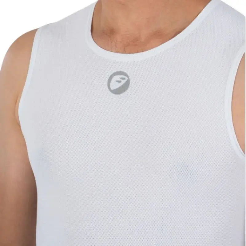 Apace women's cycling baselayer mesh cooling shirt in white, with breathable fabric and fitted design for active riding.