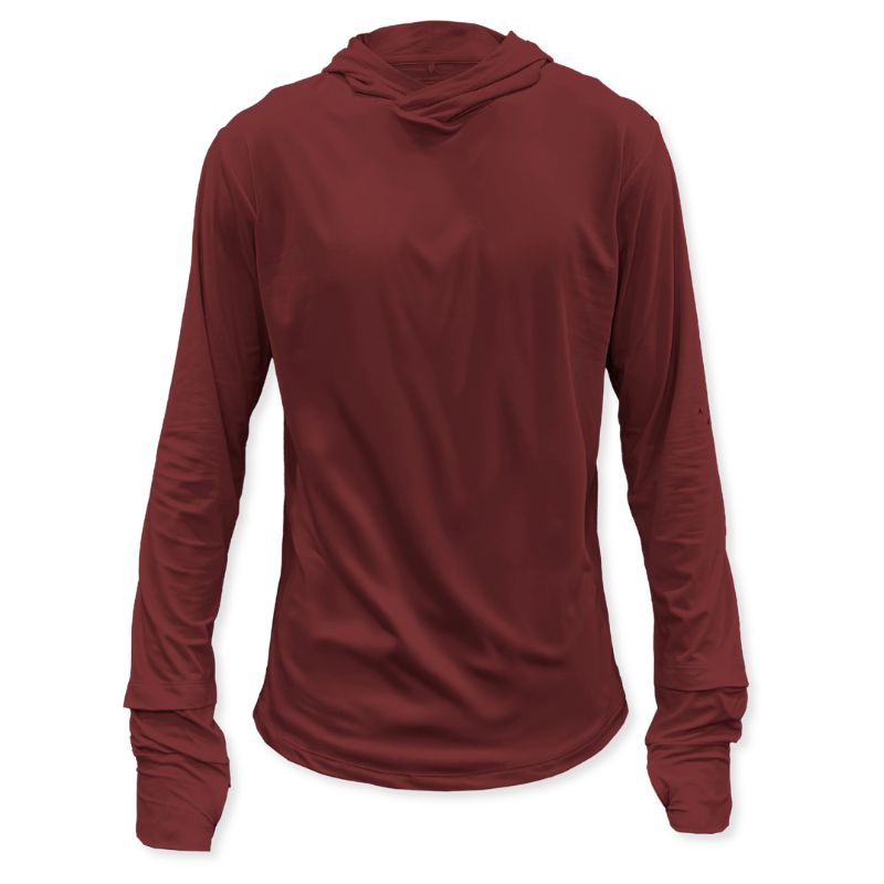 Athlos Women’s Sun Hoodie Lightweight - Rust / S - Hoodie