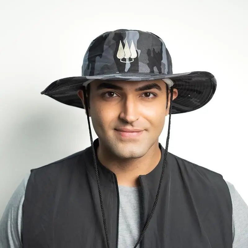 Clawear Unisex Mahogany Panama Hats - Black Camou - Headwear