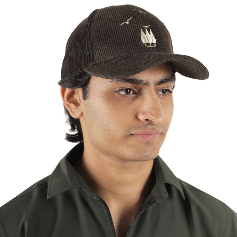 Clawear Unisex Oak Baseball Cap - Green Corduroy - Headwear