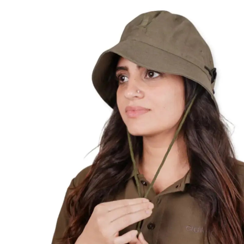 Clawear Unisex Pine Bucket Hat with Drawstring - Headwear