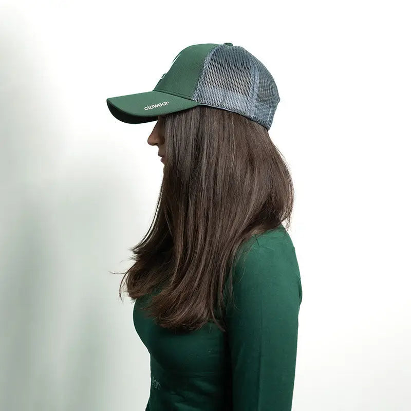 Clawear Unisex Teak Trucker Cap with Breathable Mesh - Headwear