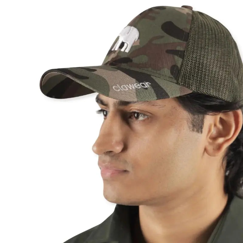 Clawear Unisex Teak Trucker Cap with Breathable Mesh - Headwear