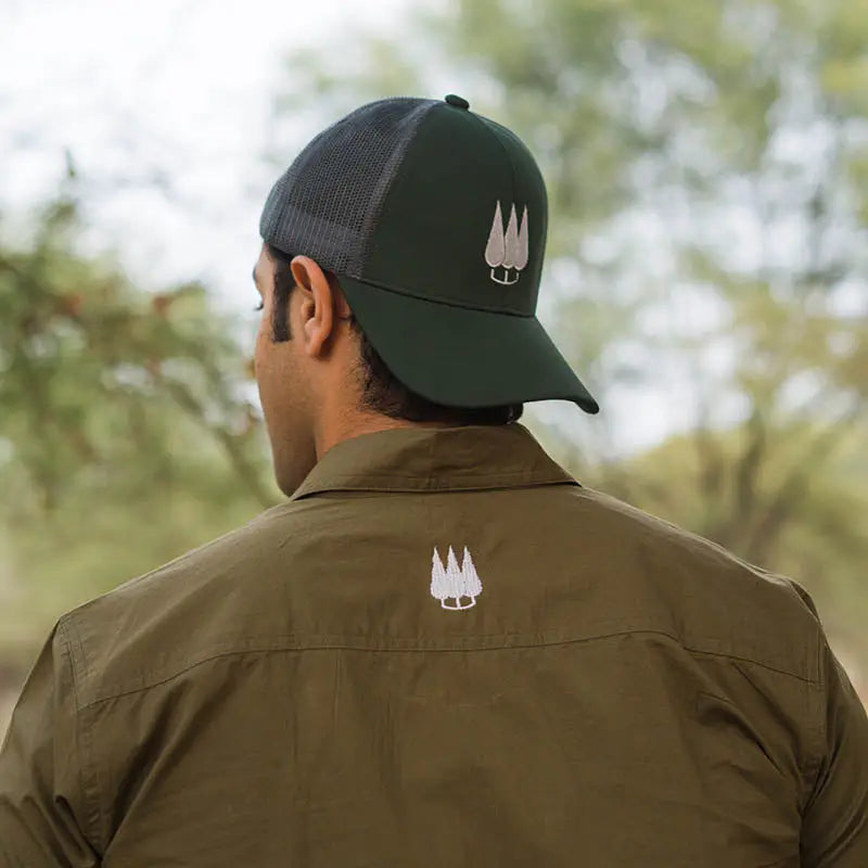 Clawear Unisex Teak Trucker Cap with Breathable Mesh - Headwear