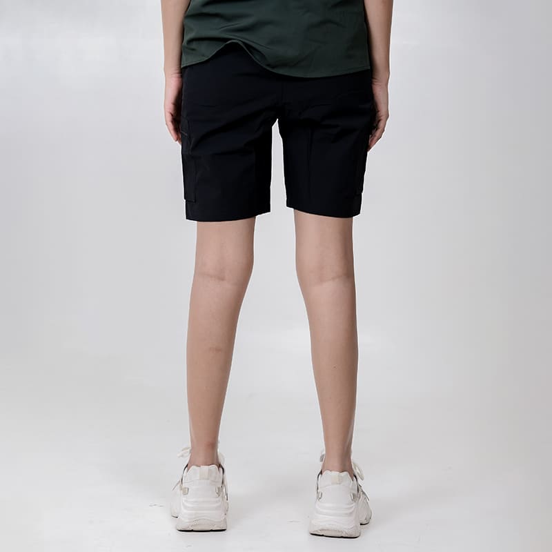 Black Clawear Women's Mara Cargo Shorts with multiple pockets, casual fit, and durable fabric, perfect for outdoor and everyday wear.