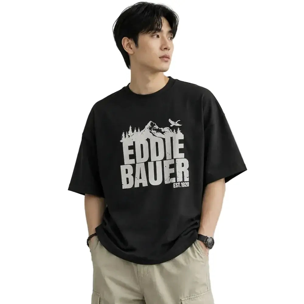 Eddie Bauer Men’s Ridgeline Graphic Tee - Black / S - T-shirt