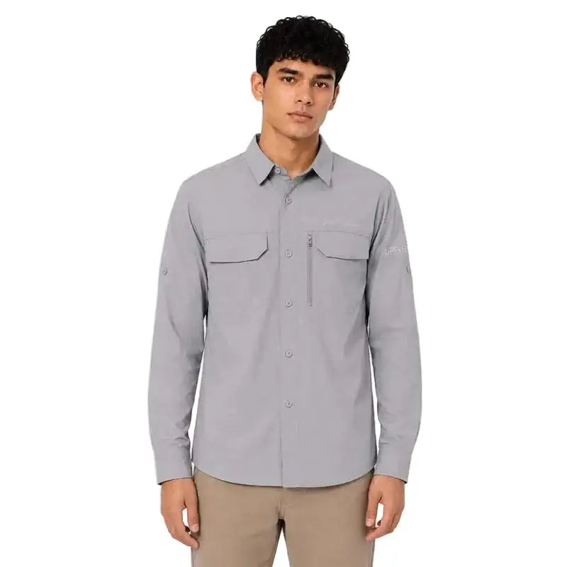 Eddie Bauer Men’s Waypoint UPF-50 Shirt - Light Grey / S - Shirt
