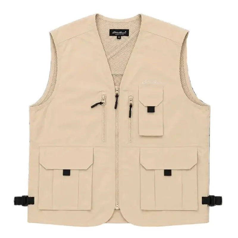 Eddie Bauer Unisex Pathfinder 9-pocket Travel Vest - Sand / S - Vest
