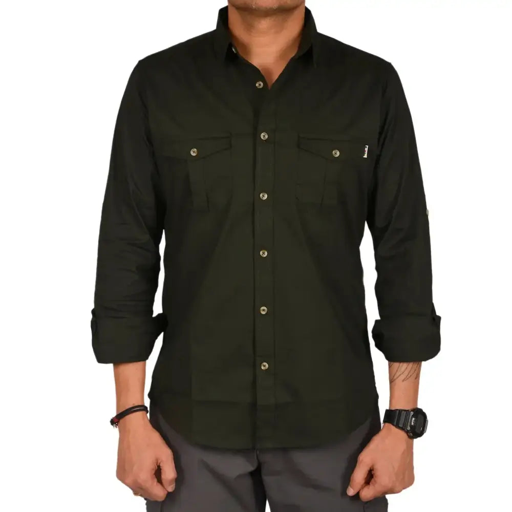 Gokyo Men’s Corbett Cotton Stretch Cargo Shirt - Shirt
