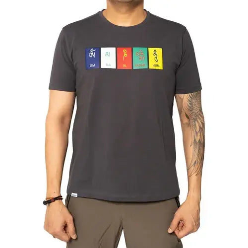 Gokyo Unisex Originals T-Shirt – Om Mani Padme Hum - Gray / S - T-shirt