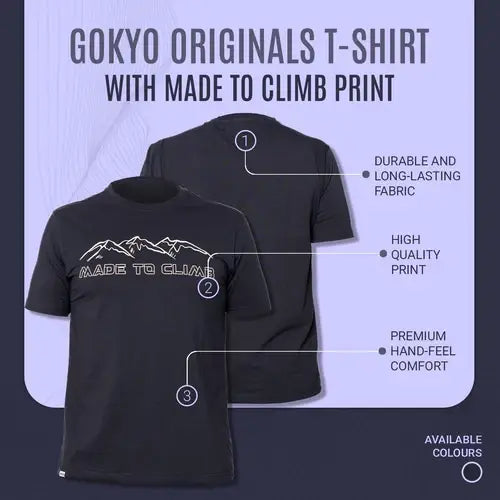 Gokyo Unisex Originals Tshirt - Made to Climb - T-shirt