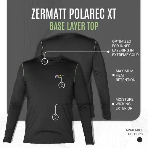 Gokyo Unisex Zermatt Polarec XT Base Layer Top - T-shirt