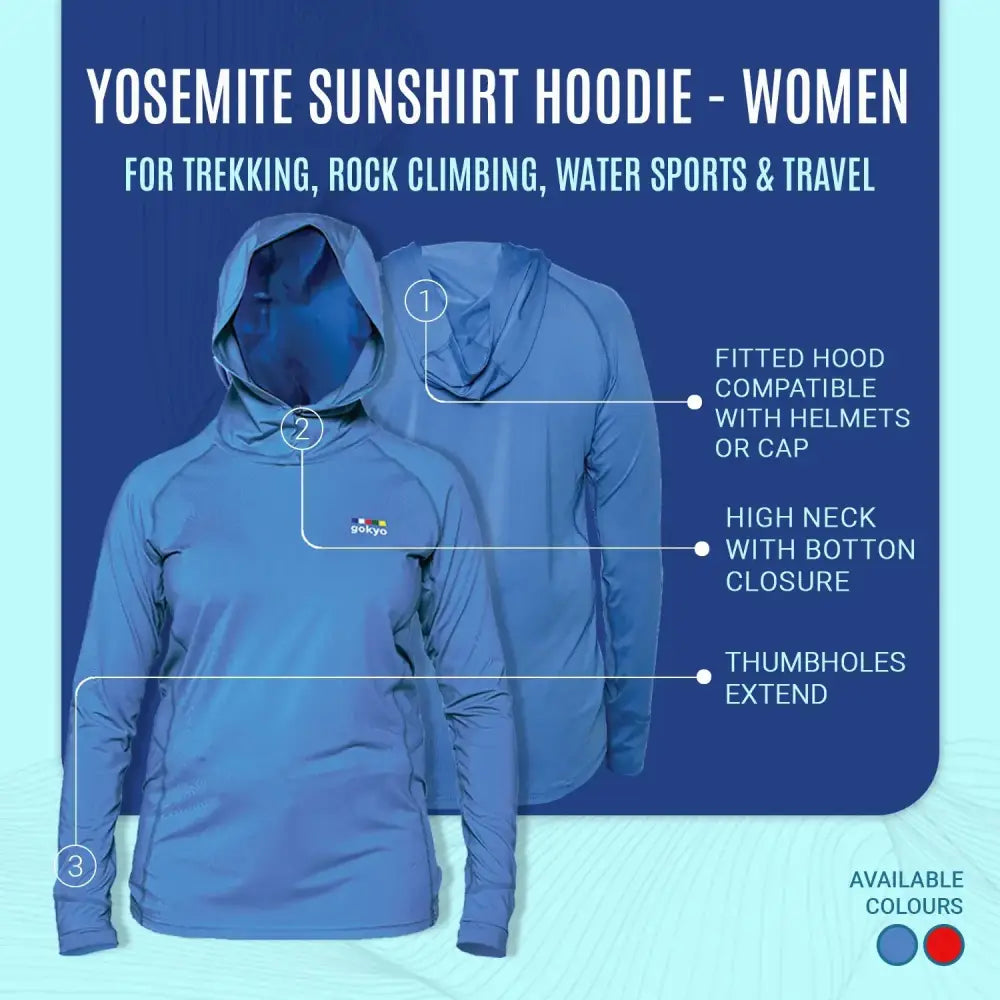 Gokyo Women’s Yosemite UPF 50+ Sun Hoodie - Hoodie