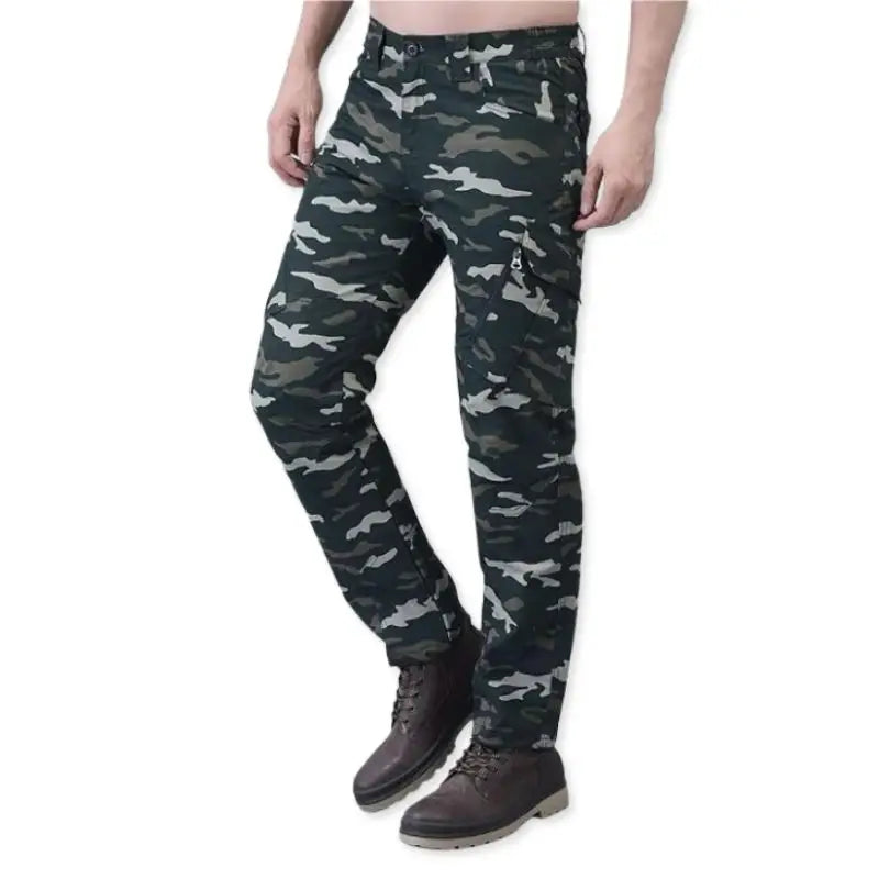 Indian Sports Gear men's Cobra Combat tactical cargo army pants in dark green, with multiple pockets and durable fabric.