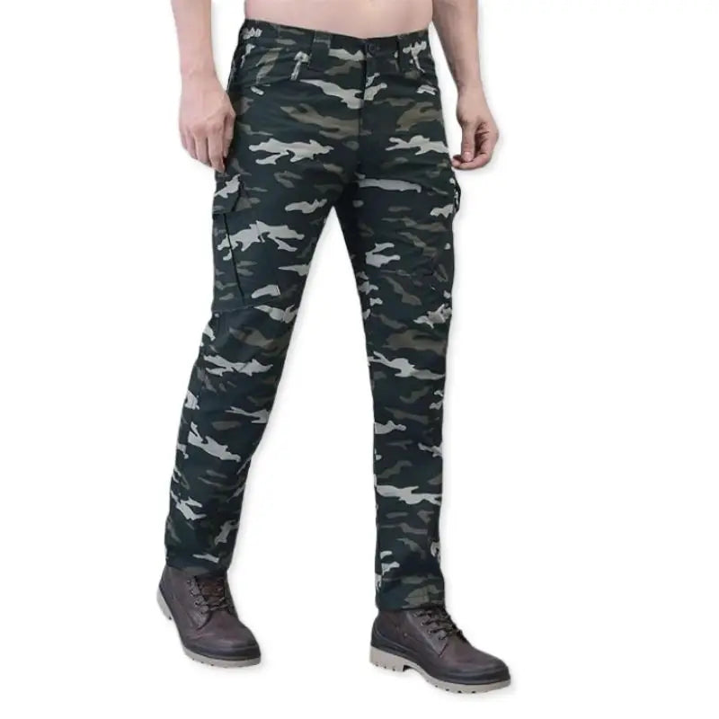 Indian Sports Gear men's Cobra Combat tactical cargo army pants in dark green, featuring durable fabric and multiple pockets.