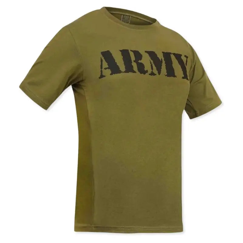 Indian Sports Gear Men’s Round Neck 100% Cotton Lycra Army Military T-Shirt - T-shirt