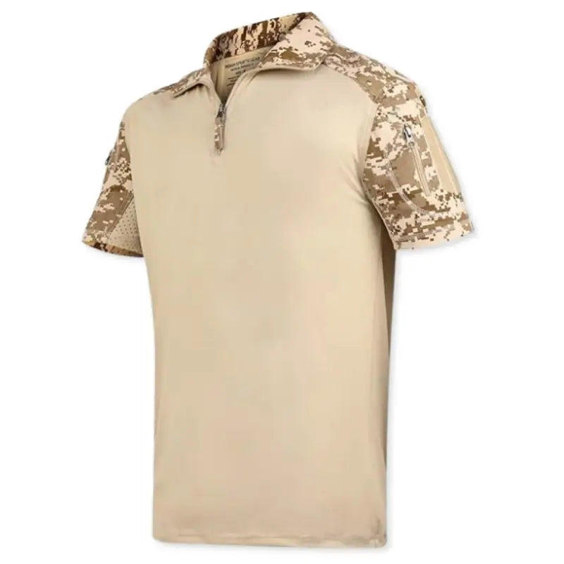 Indian Sports Gears Men’s Desert Digital Half Sleeves Laser Cut T-shirt - T-shirt