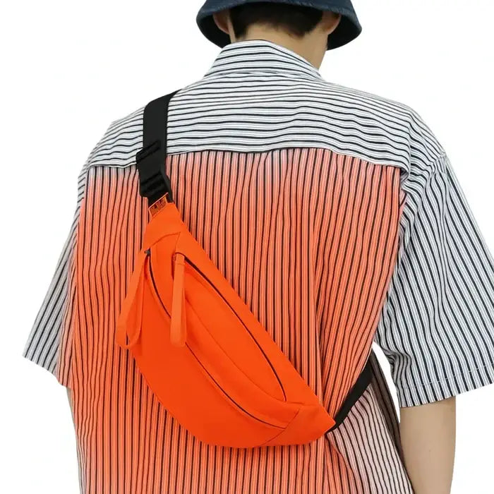 JAG Cosmic Orange Cross Body 3 Compartment Sling Bag | Waist Pack - Waist Packs