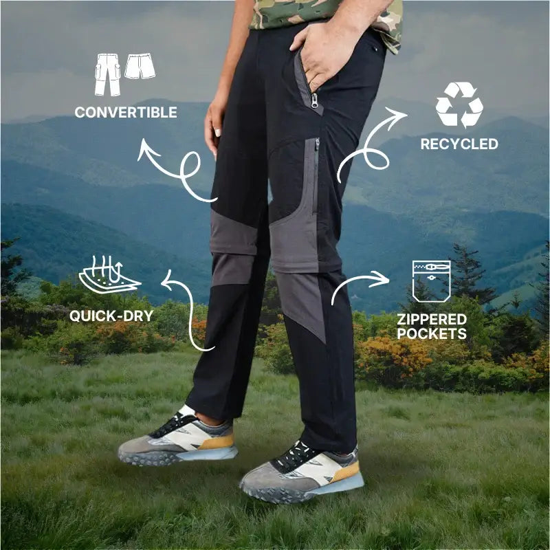 JAG Men’s Delta 2.0 Convertible Trekking & Hiking Pants with 6 Pockets - Cargos and Pants