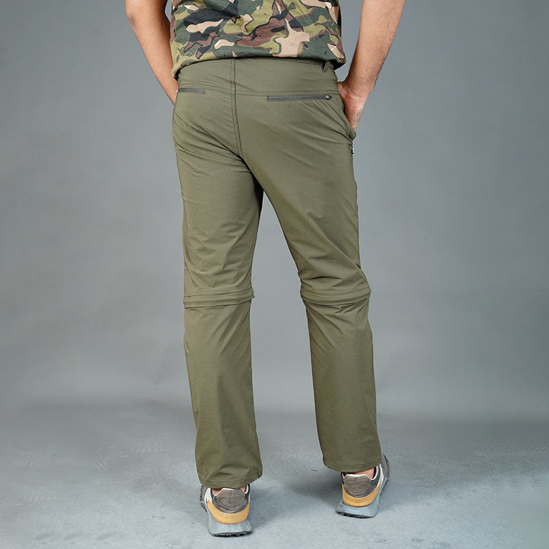 JAG Men's Delta 2.0 convertible hiking pants in black with six pockets, designed for trekking and outdoor adventures.