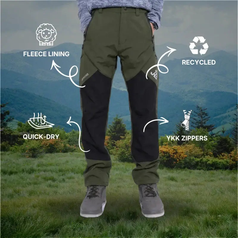 JAG Men’s Snow Proof Mt. Kailash Series Trekking & Hiking Pants with 5 Pockets - Cargos and Pants