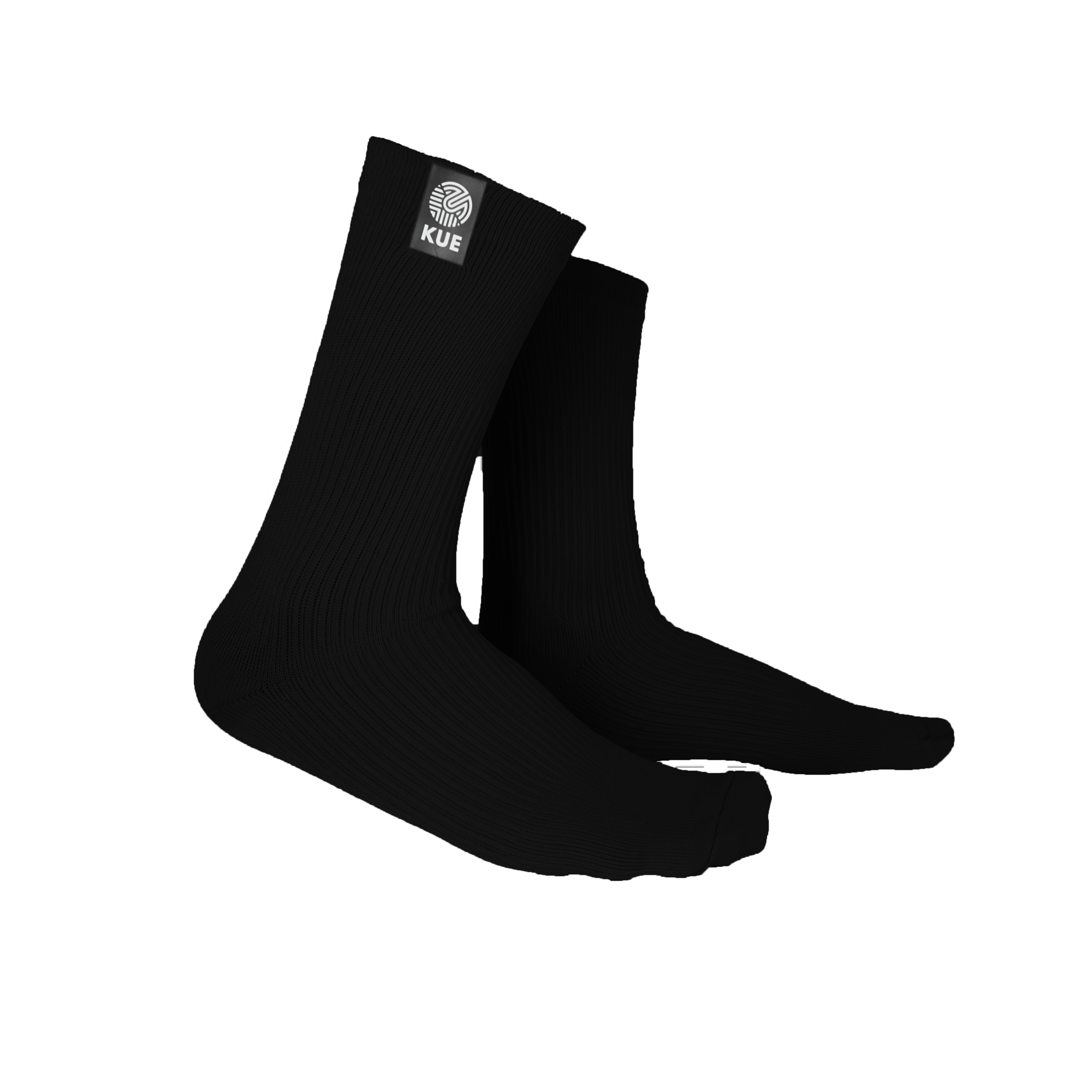 Kue Unisex Odour-Free Sports Crew Socks - Black / S to M - Socks