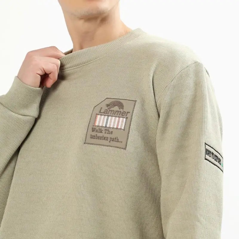 Lammer Men’s Bonded Corduroy with Fleece Lining Sweatshirt - Fleece