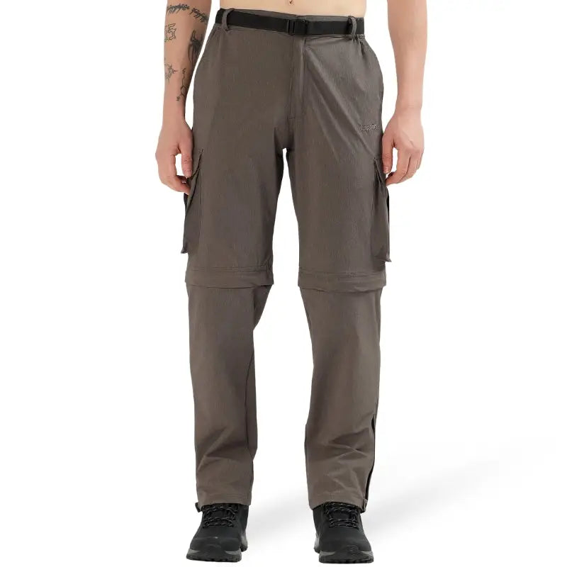 Lammer Men’s Outdoor RipStop Convertible Pants - Brown / M - Cargos and Pants