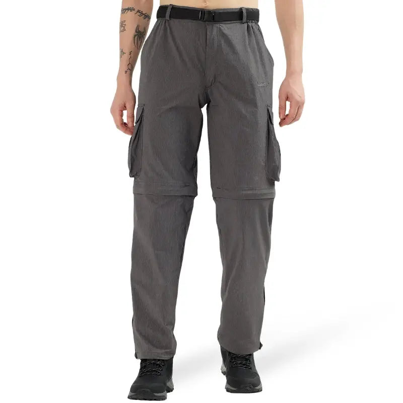 Lammer Men’s Outdoor RipStop Convertible Pants - Grey / M - Cargos and Pants