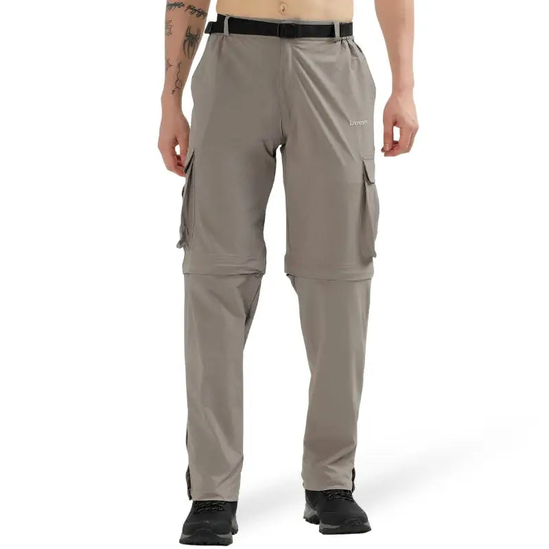 Lammer Men’s Outdoor RipStop Convertible Pants - Light Grey / M - Cargos and Pants