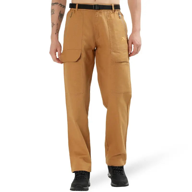Lammer Men’s Premium Heavy Cotton Multi Pockets Cargo Pants - Cargos and Pants