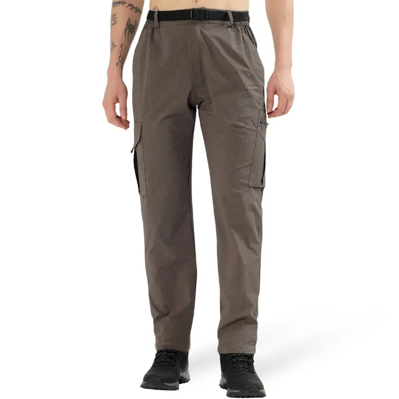 Lammer Men’s Ripstop 6 Pockets Nylon Trekking Pants - Brown / M - Cargos and Pants