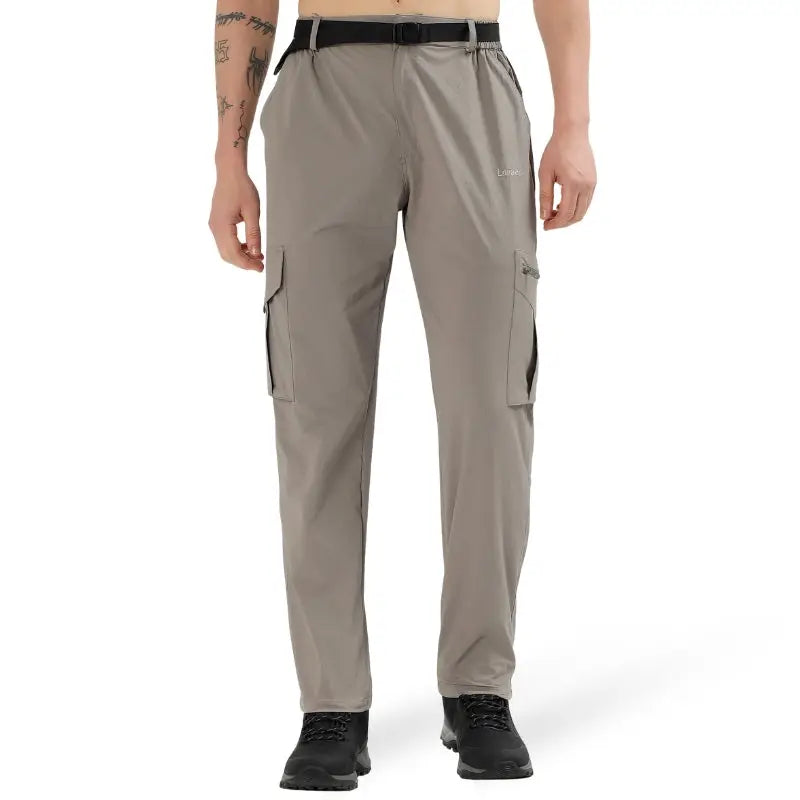 Lammer Men’s Ripstop 6 Pockets Nylon Trekking Pants - Light Grey / M - Cargos and Pants