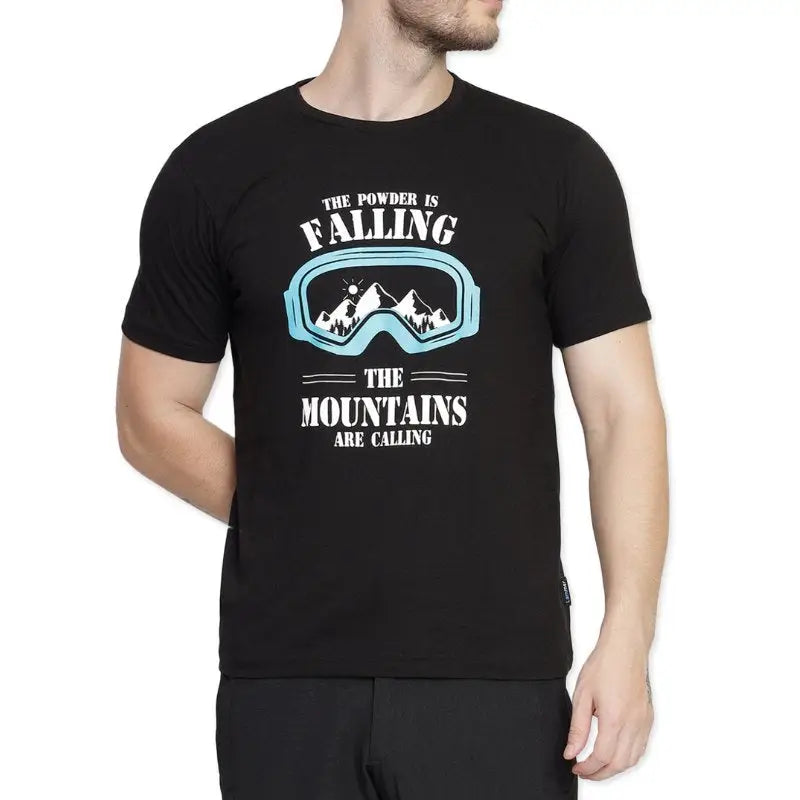 Lammer Men’s Ski Cotton Printed T-shirt - Black / S - T-shirt