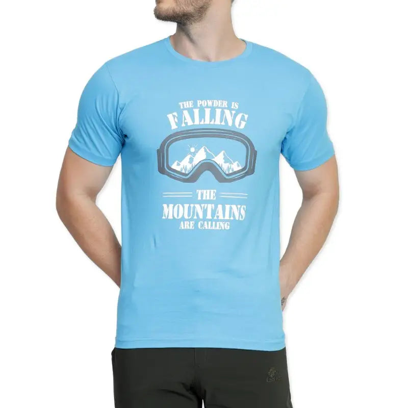 Lammer Men’s Ski Cotton Printed T-shirt - Blue / S - T-shirt
