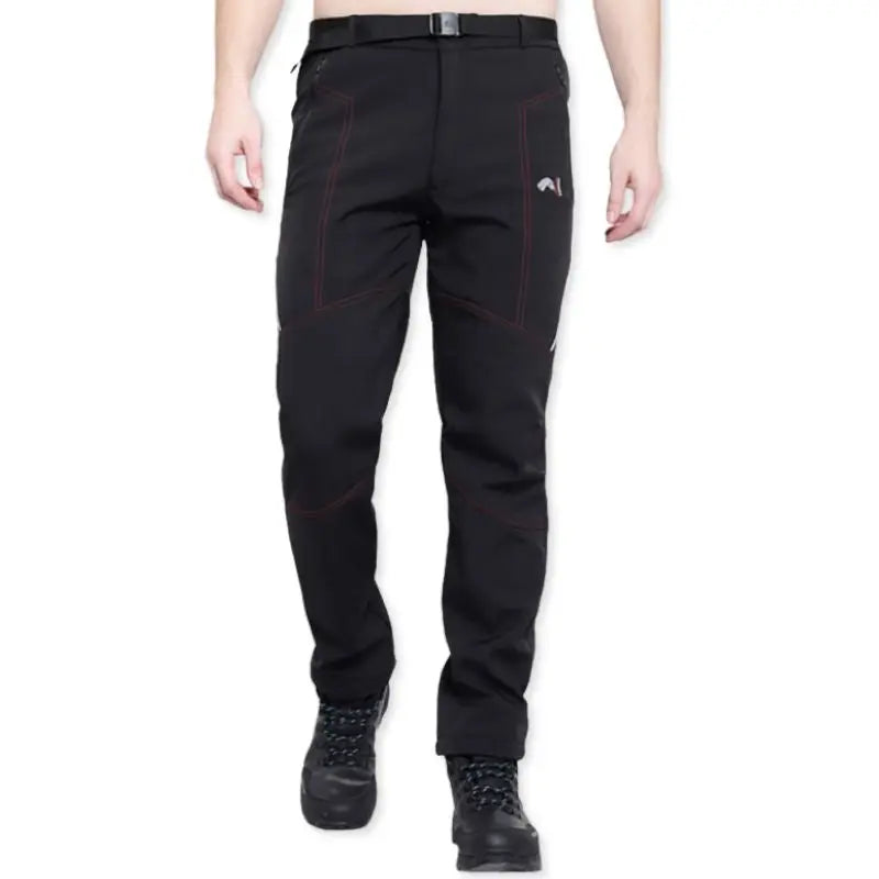 Lammer Men’s Soft Shell 4 Pockets Hiking & Trekking Pants - Black / M - Cargos and Pants